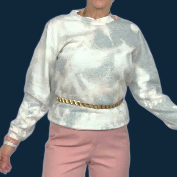 Basic Editions Tops - New Repurposed Tie Dyed Crewneck Sweatshirt